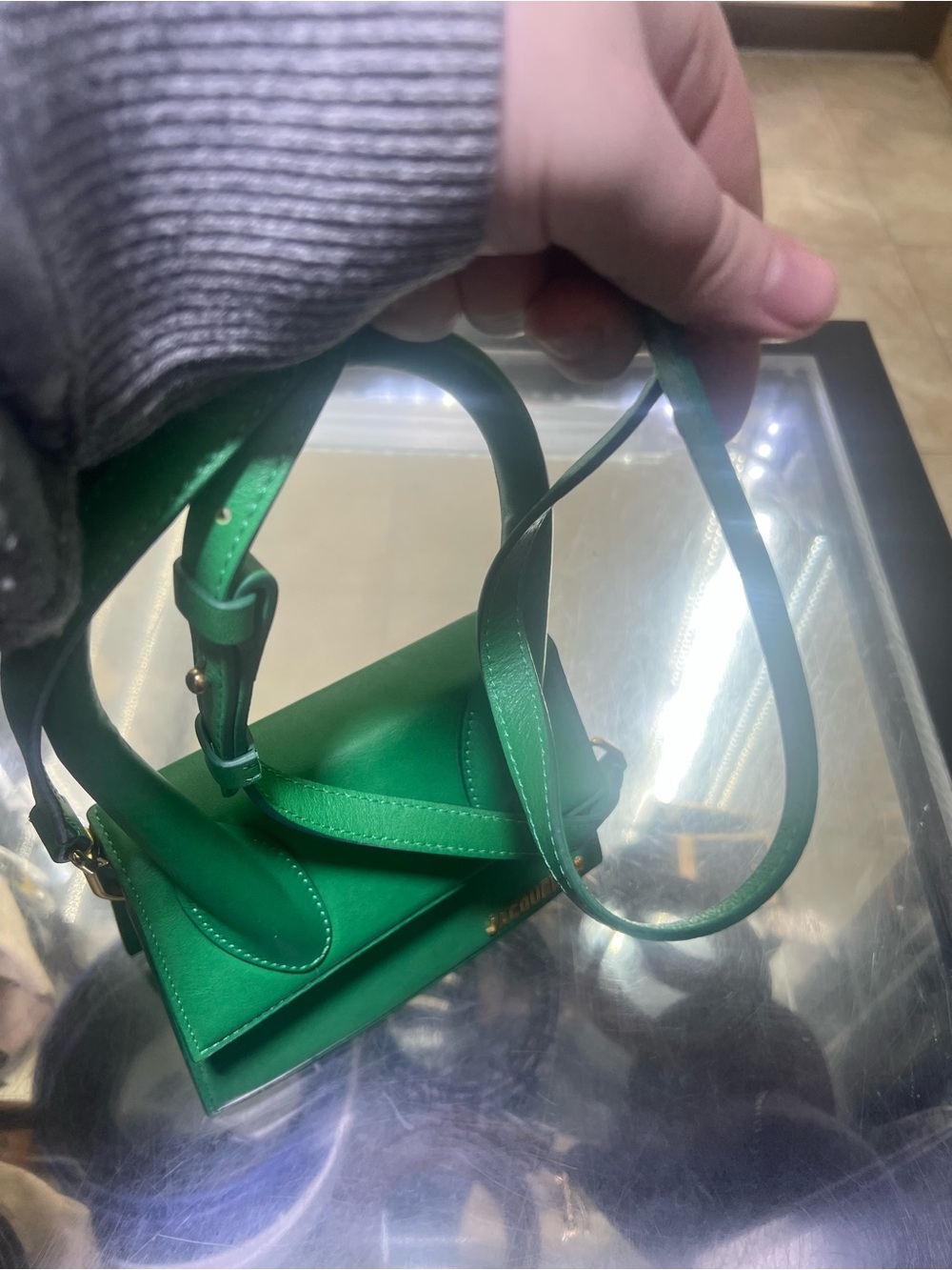 Jacquemus Emerald Green Mini Top-Handle Le Chiquito Crossbody - Picture 7 of 12